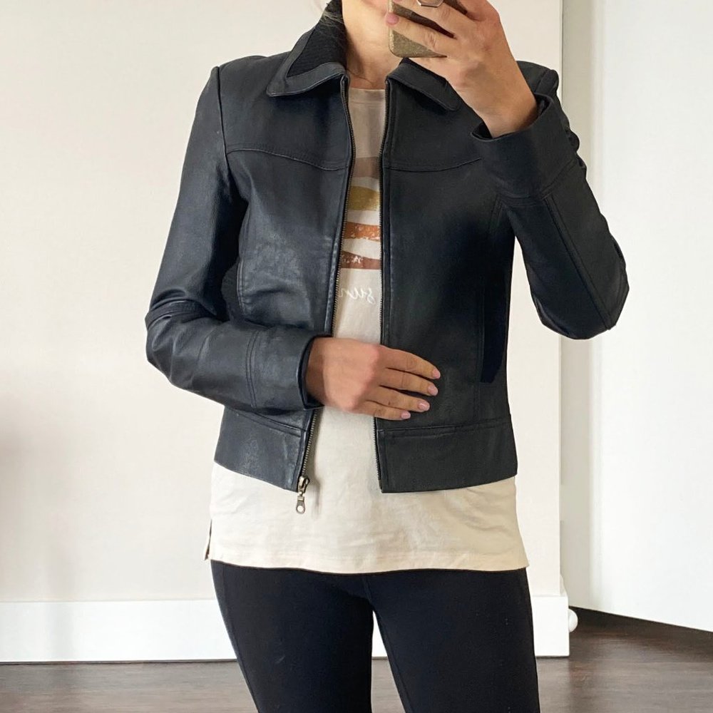 Black Faux Leather Jacket